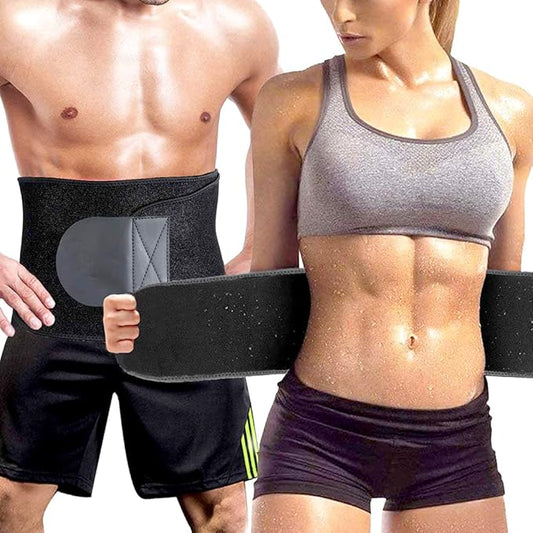 Slimming Belt Hot Shaper Sweat Slim Belt Fat Cutter & Fat Burner Hot Shaper Hot Belt Free Size for Men & Women Hot Shaper Suit Sweat Belt Premium Waist Trimmer Fat Belt Corset Shapewear Slimming Running belt