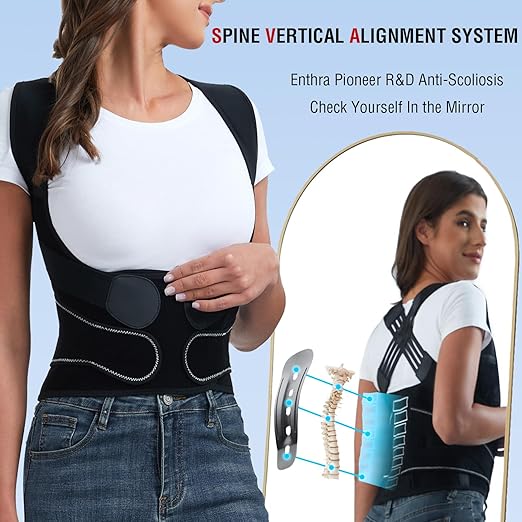 Back Posture Corrector Brace for Women breathable Back Posture Correction back support belt shoulder students kid & mothers
