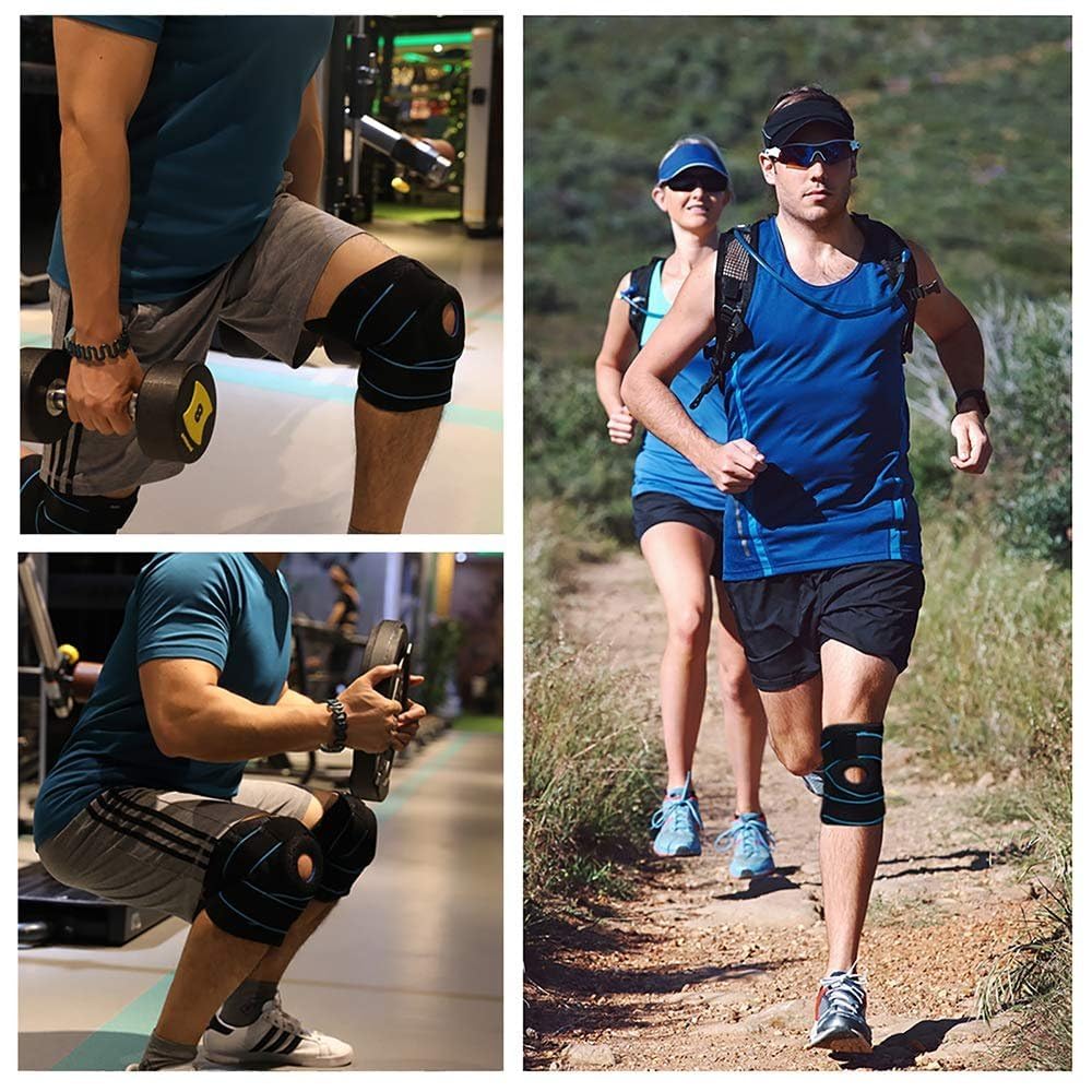 Adjustable Knee Support Brace, Knee Brace Support ,Knee band, Open Patella Stabilizer Relieves Arthritis, Meniscus Tear, Joint Pain, ACL, MCL, Injury Recovery