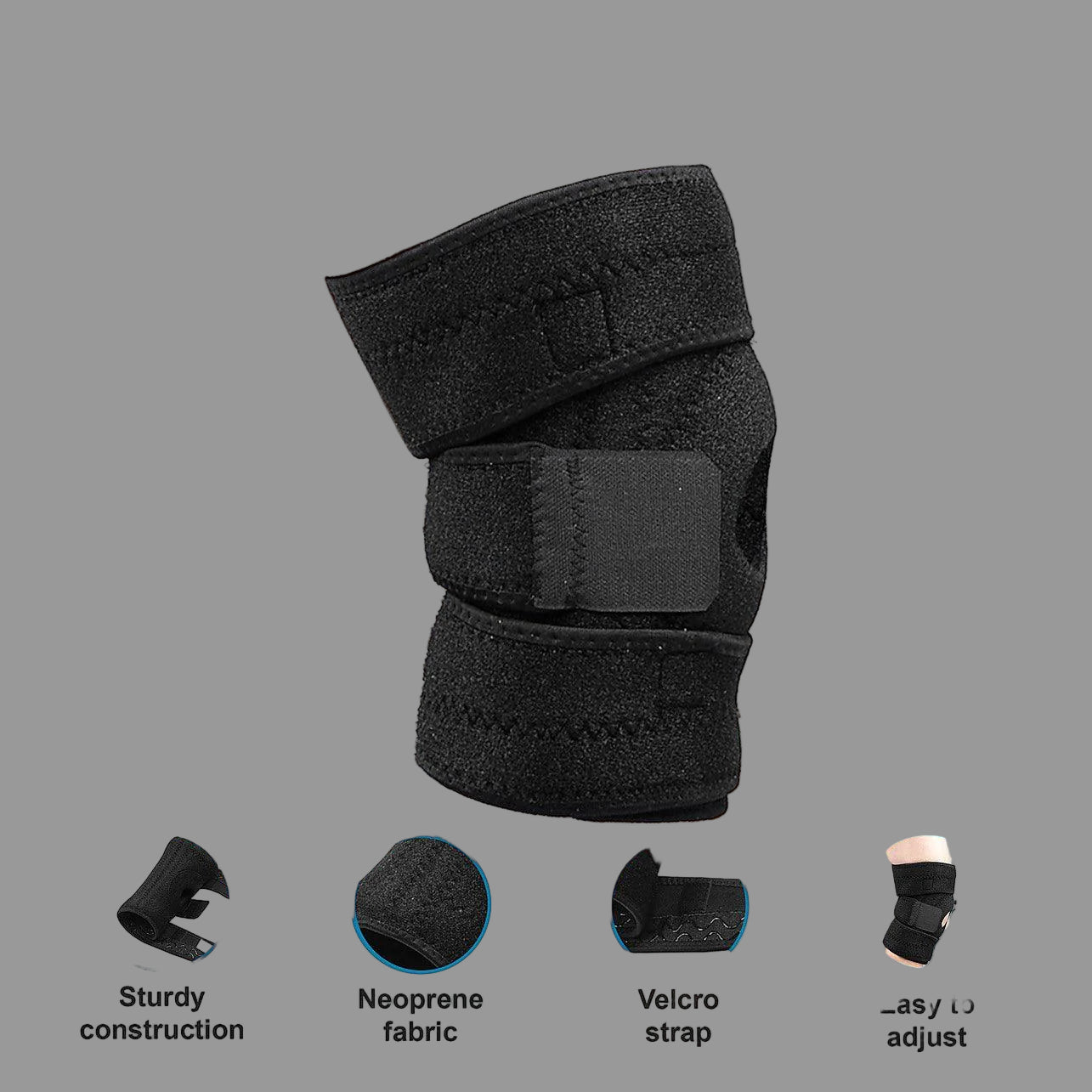 Adjustable Knee Support Brace, Knee Brace Support ,Knee band, Open Patella Stabilizer Relieves Arthritis, Meniscus Tear, Joint Pain, ACL, MCL, Injury Recovery